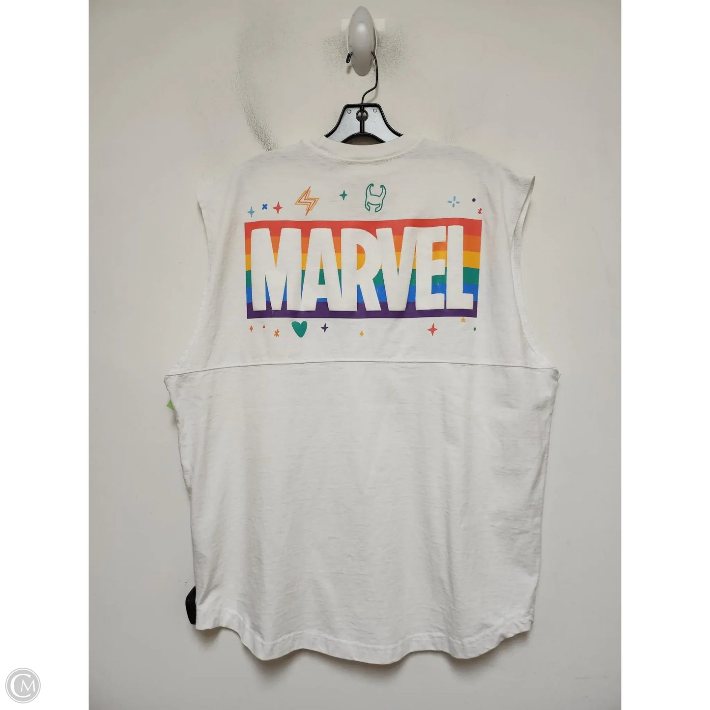 Top Sleeveless By Walt Disney In Rainbow Print, Size: L