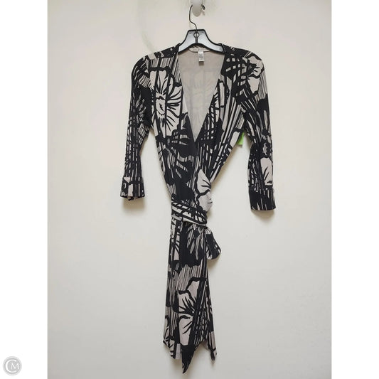 Dress Designer By Diane Von Furstenberg In Black & Tan, Size: M
