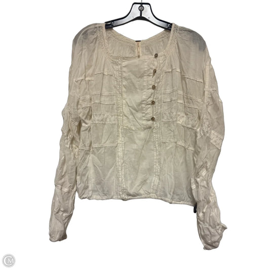 Top Long Sleeve By Free People In Cream, Size: M