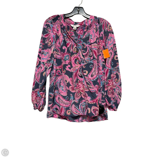 Top Long Sleeve Designer By Lilly Pulitzer In Floral Print, Size: S