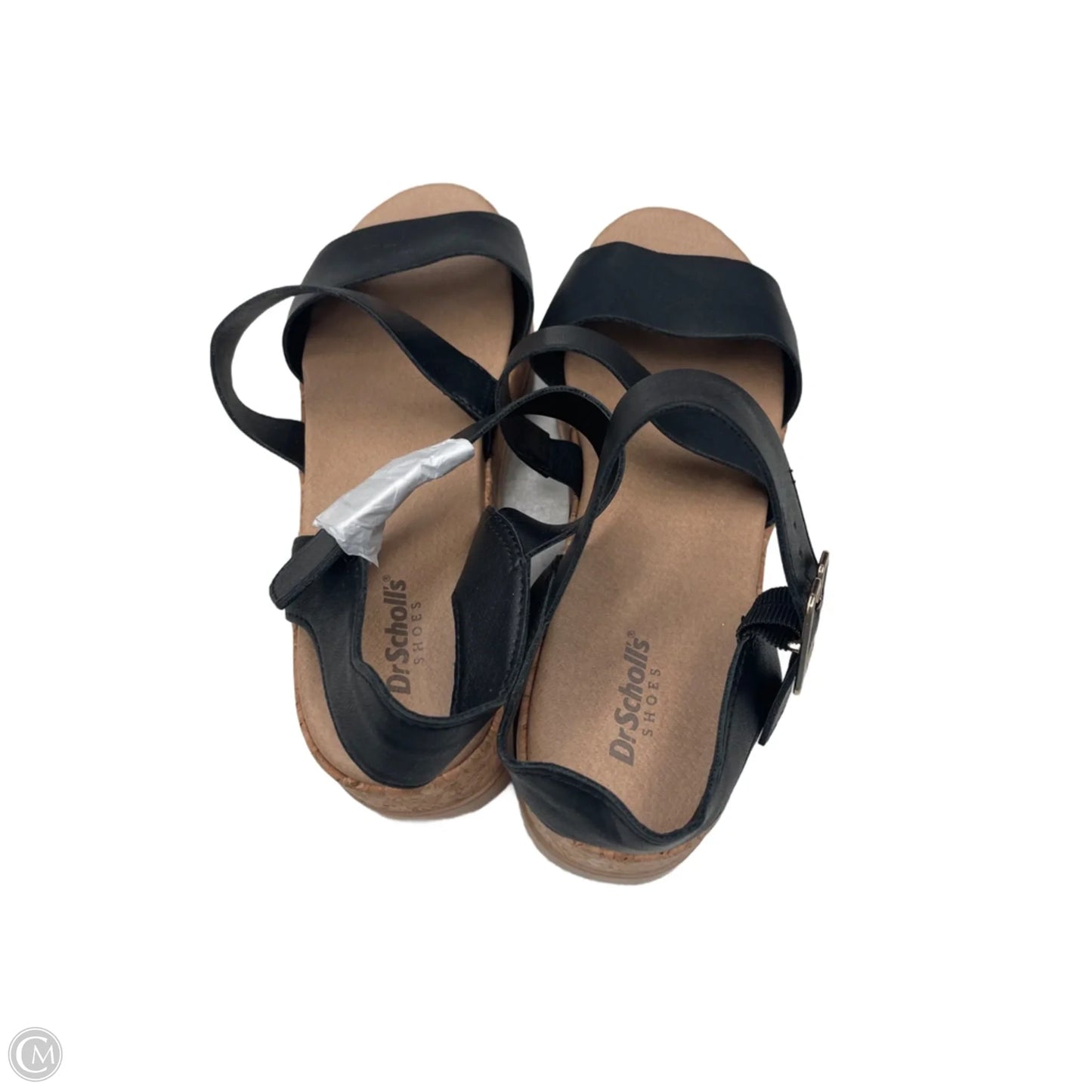 Sandals Heels Platform By Dr Scholls In Black & Brown, Size: 9