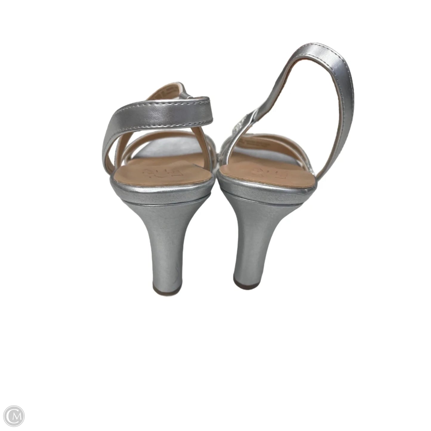 Sandals Heels Stiletto By Naturalizer In Silver, Size: 9