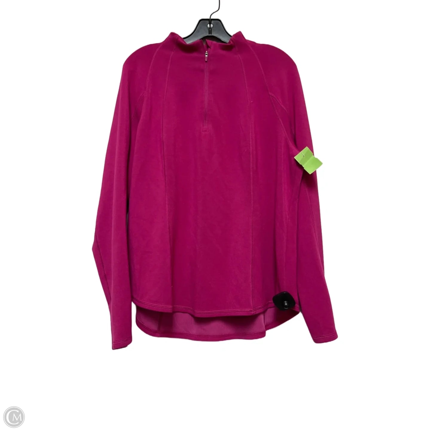 Athletic Top Long Sleeve Collar By Jockey In Pink, Size: Xl