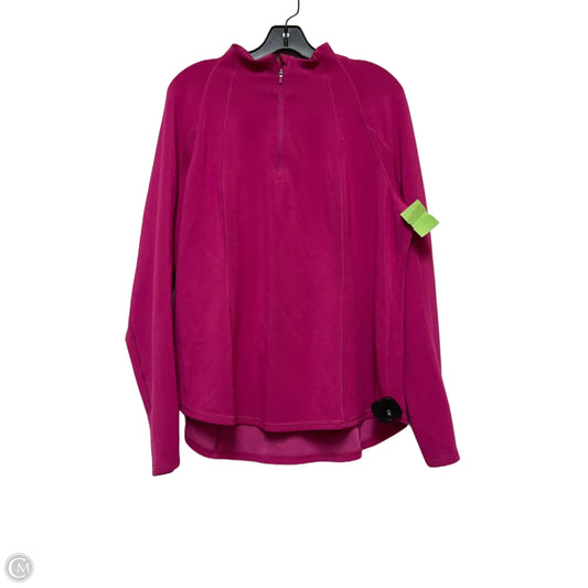 Athletic Top Long Sleeve Collar By Jockey In Pink, Size: Xl
