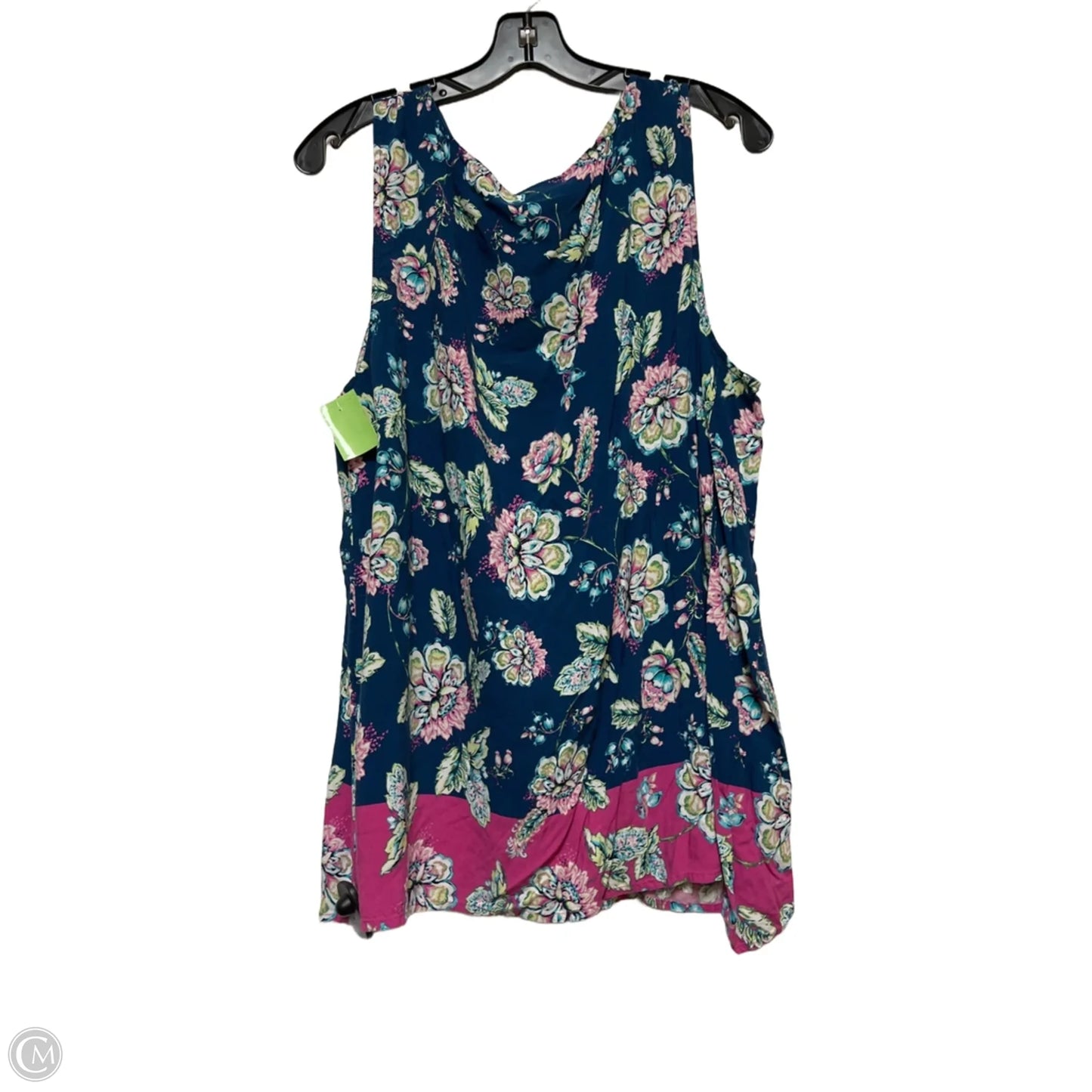 Top Sleeveless By J. Jill In Floral Print, Size: Xl