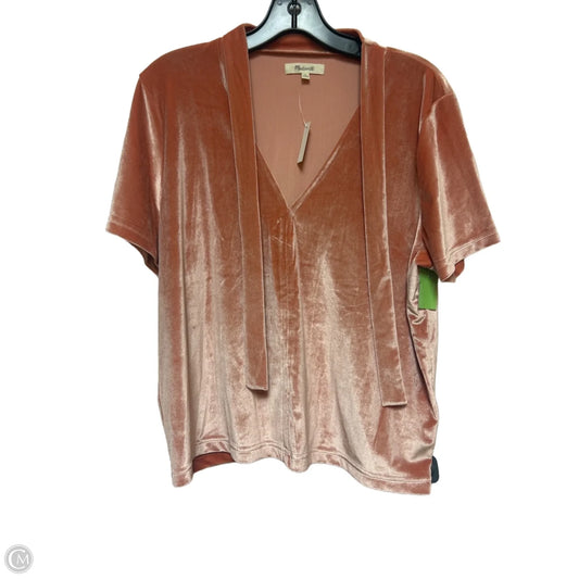 Top Short Sleeve By Madewell In Orange, Size: Xl