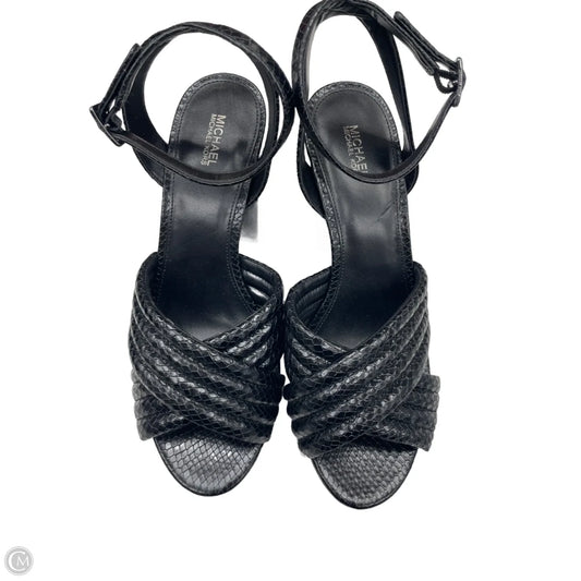 Sandals Heels Block By Michael By Michael Kors In Black, Size: 10