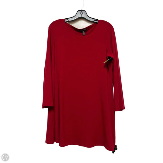Top Long Sleeve By Eileen Fisher In Red, Size: M
