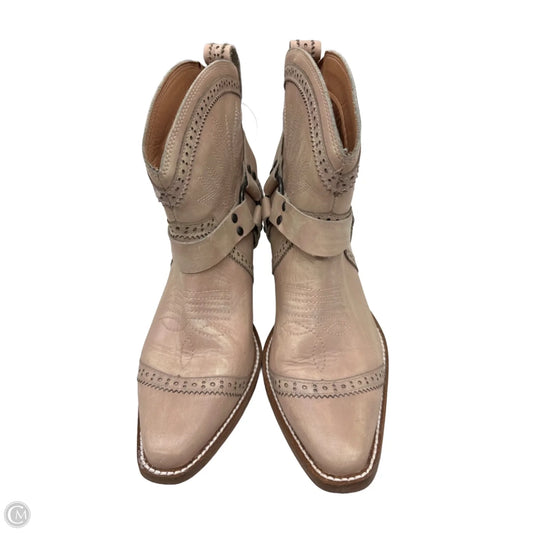 Boots Ankle Heels By Dingo In Tan, Size: 8