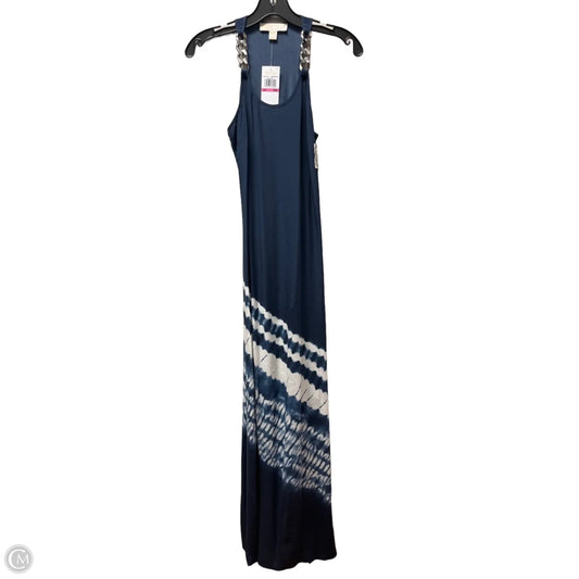 Dress Casual Maxi By Michael By Michael Kors In Blue & White, Size: Xxs