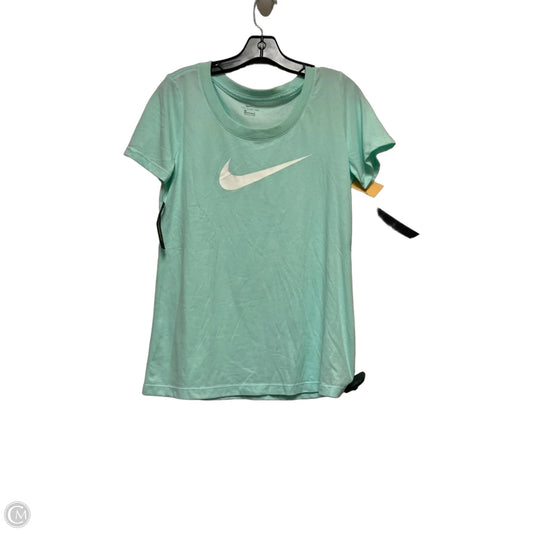 Athletic Top Short Sleeve By Nike Apparel In Teal, Size: S