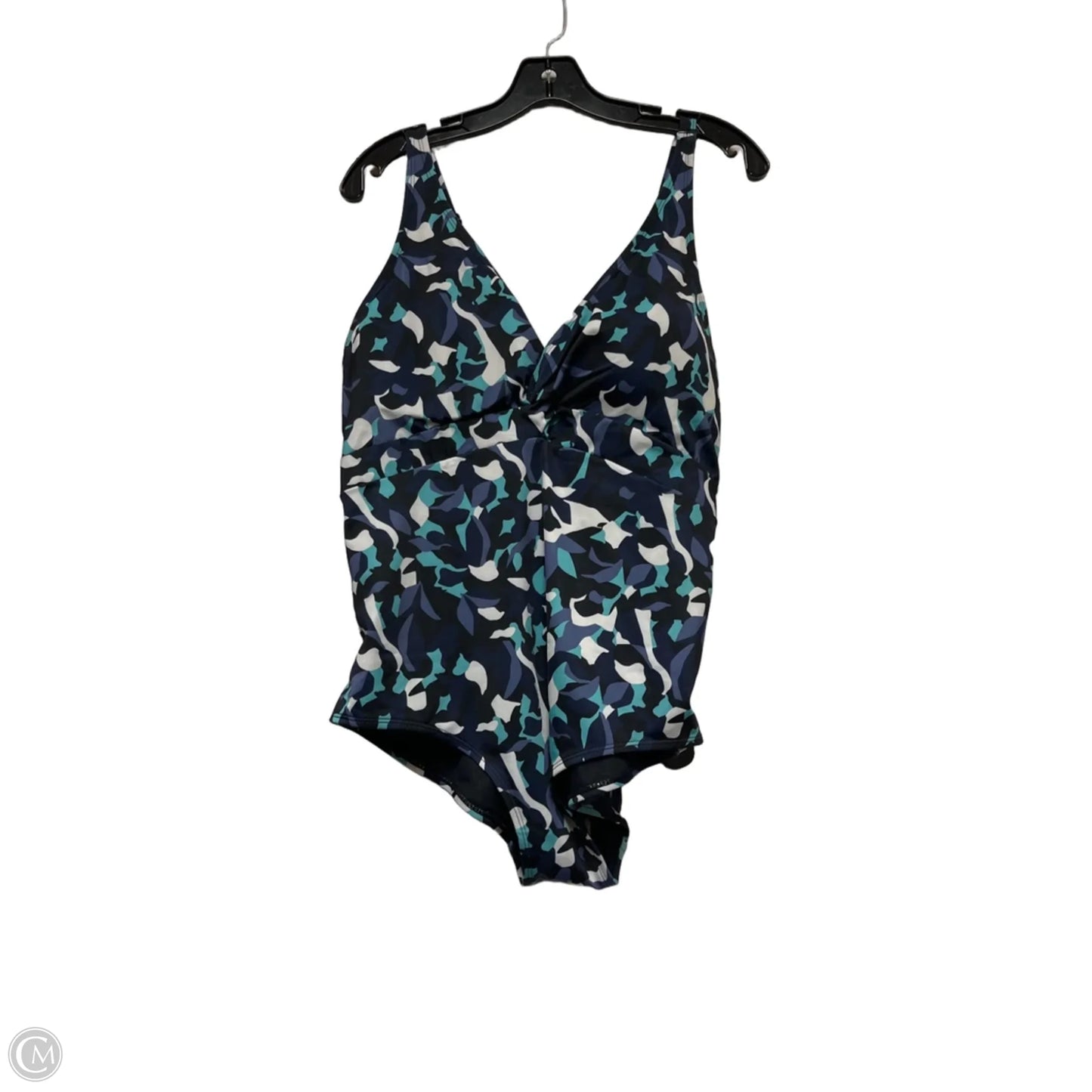 Swimsuit By Serra In Black & Blue, Size: 2x
