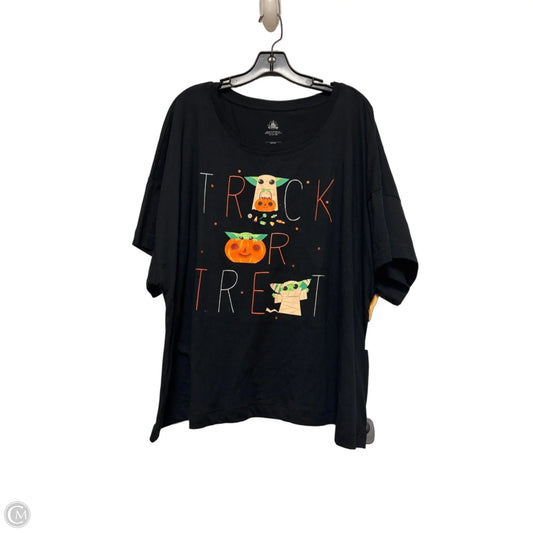 Top Short Sleeve By Disney Store In Black, Size: 2x