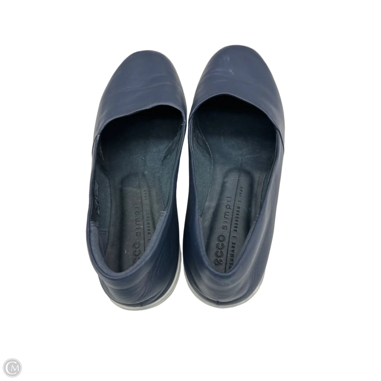 Shoes Flats By Ecco In Blue, Size: 9.5