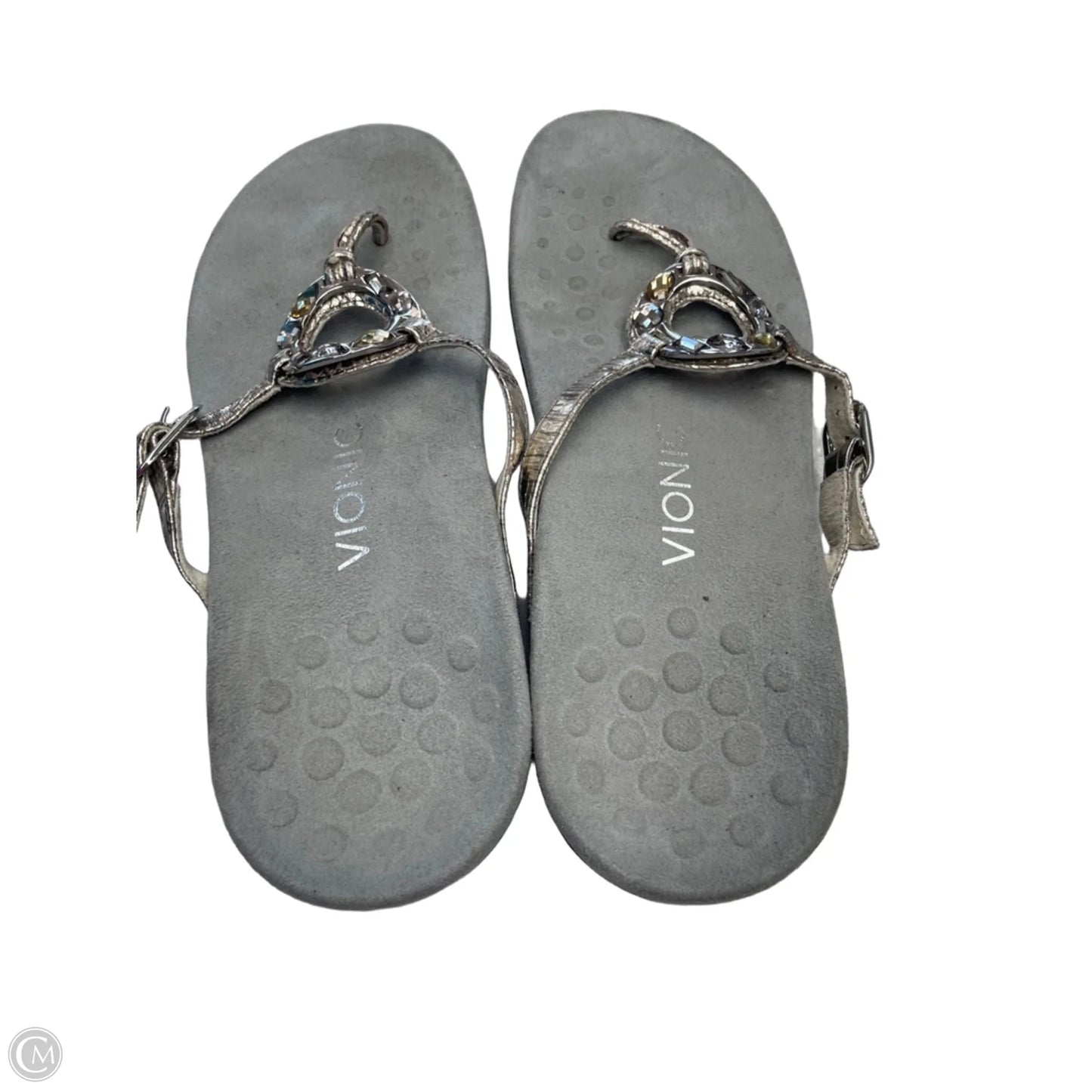 Sandals Flats By Vionic In Grey, Size: 8