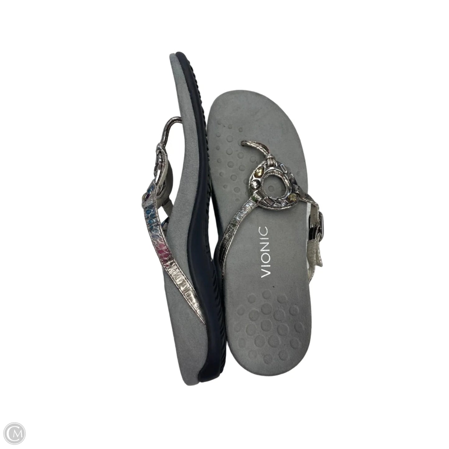 Sandals Flats By Vionic In Grey, Size: 8