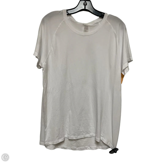 Athletic Top Short Sleeve By Calia In White, Size: Xl