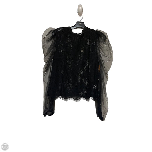 Top Long Sleeve By Peach In Black, Size: L