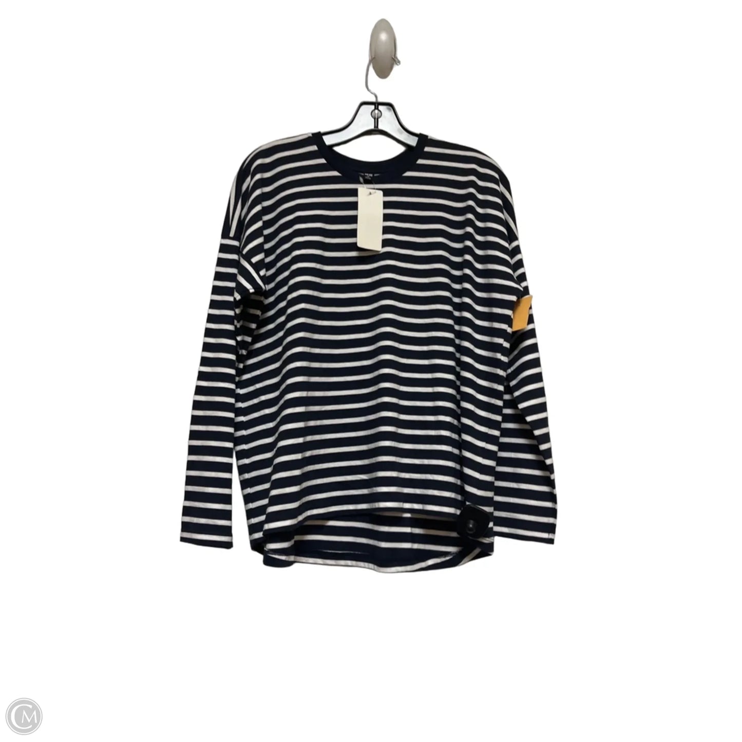 Top Long Sleeve Basic By Uniqlo In Striped Pattern, Size: Xs