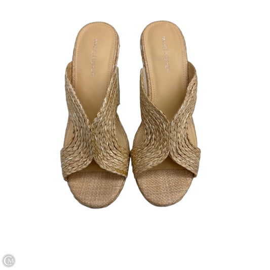 Sandals Heels Wedge By Marc Fisher In Tan, Size: 9