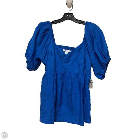 Top Short Sleeve By Nine West In Blue, Size: L