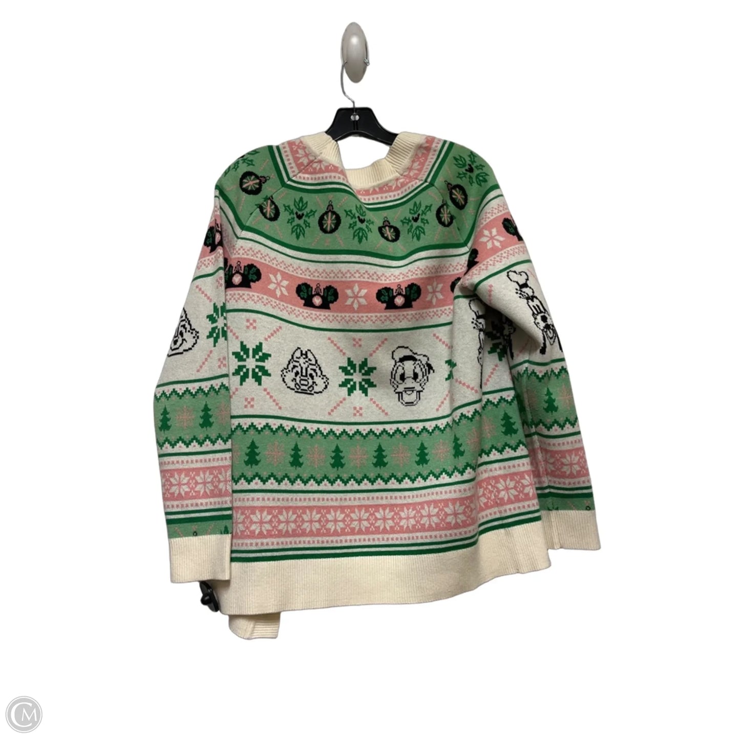 Sweater By Disney Store In Green & Pink, Size: M