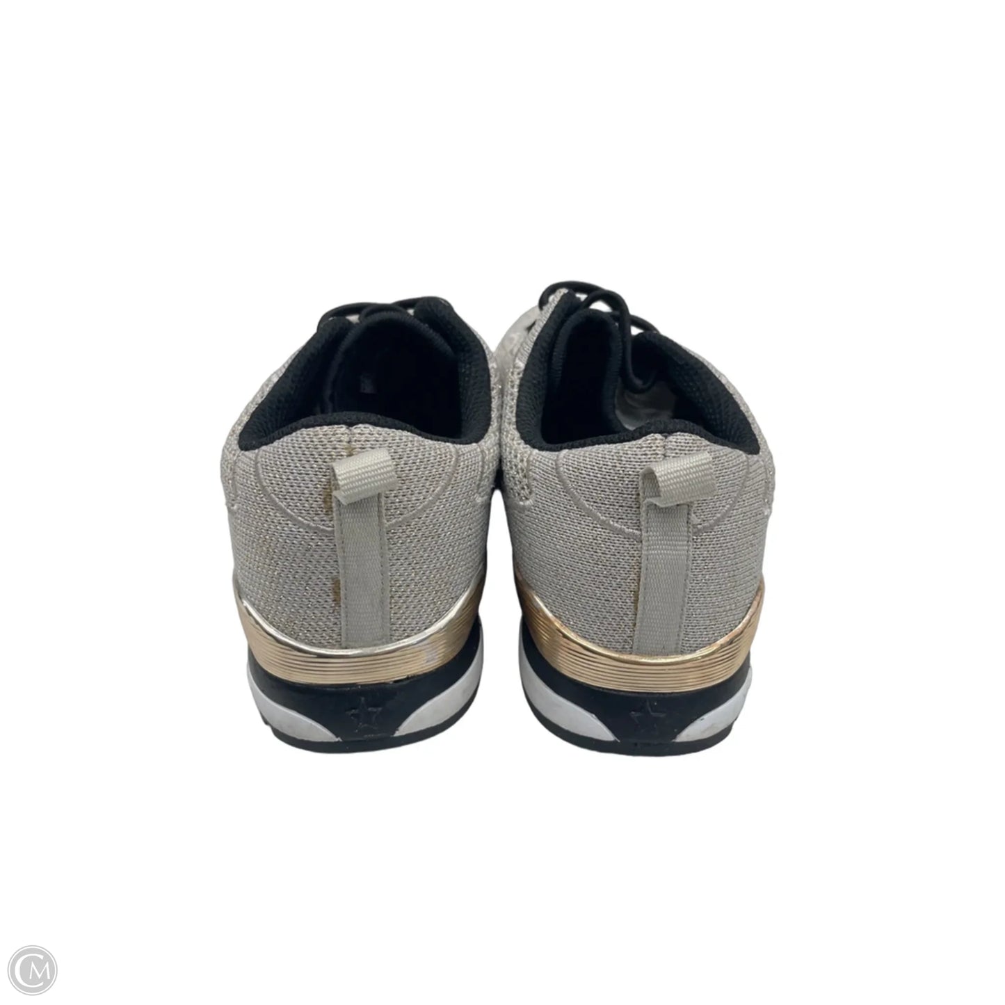 Shoes Sneakers By Skechers In Black & Gold, Size: 7