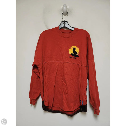 Top Long Sleeve By Walt Disney In Red, Size: S