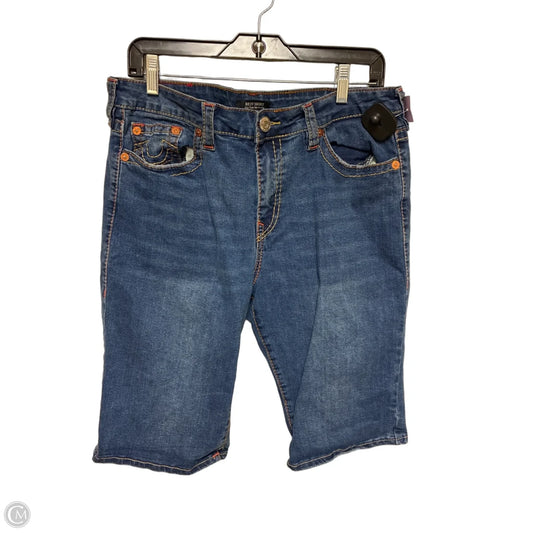 Shorts By True Religion In Blue Denim, Size: 12