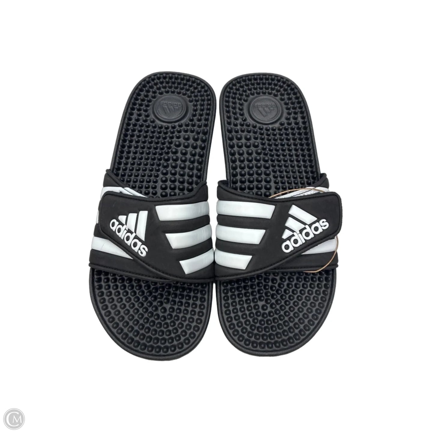 Sandals Flats By Adidas In Black & White, Size: 7