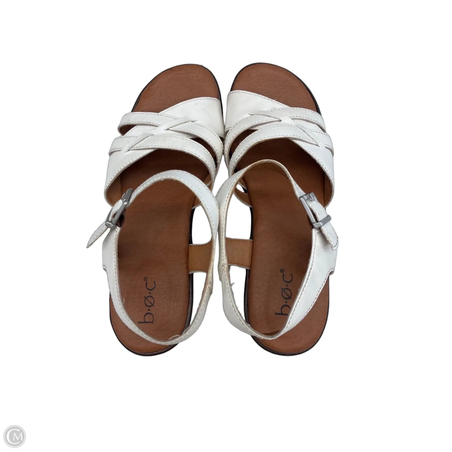 Sandals Heels Block By Boc In White, Size: 9