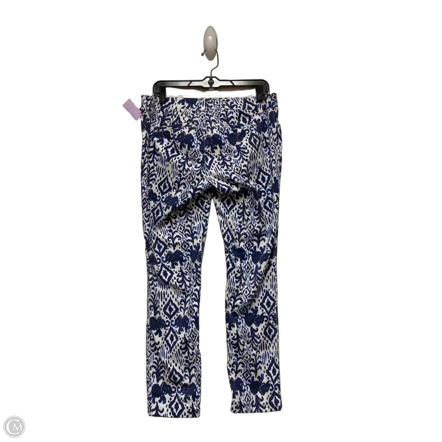 Pants Designer By Lilly Pulitzer In Blue & White, Size: 8