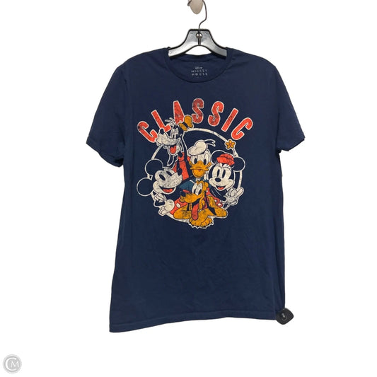 Top Short Sleeve By Disney In Blue, Size: M