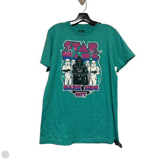 Top Short Sleeve By Disney In Green, Size: M
