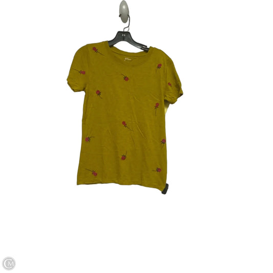 Top Short Sleeve By J. Crew In Pink & Yellow, Size: S