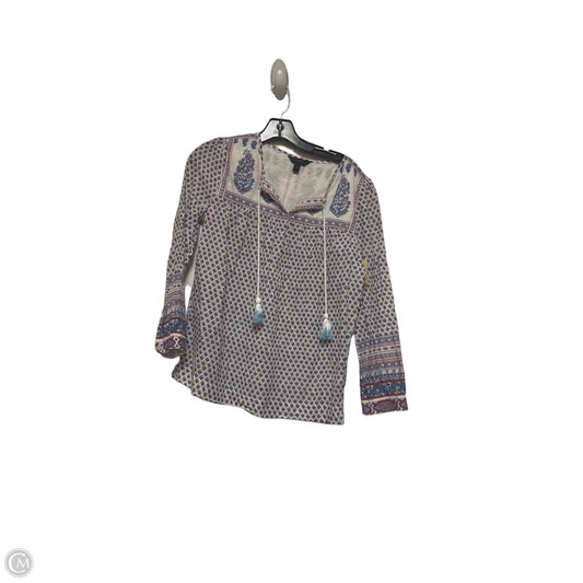Top Long Sleeve By J. Crew In Blue & Red, Size: Xs