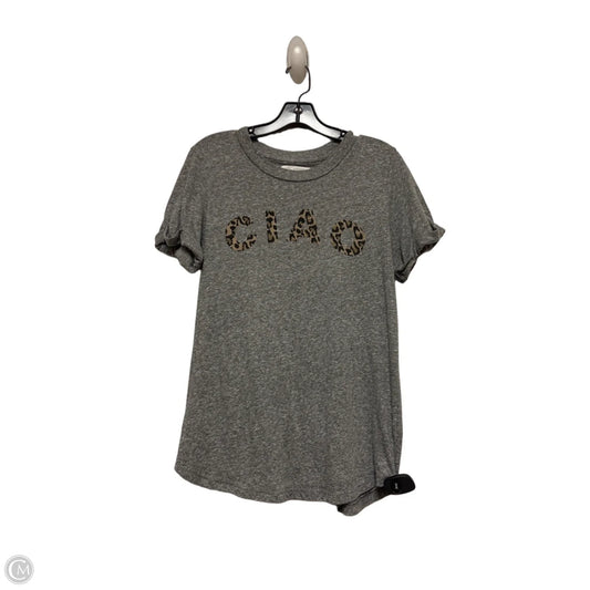 Top Short Sleeve By Sol Angeles In Grey, Size: S