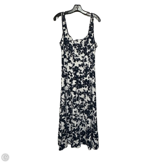 Dress Casual Midi By Loft In Blue & White, Size: M