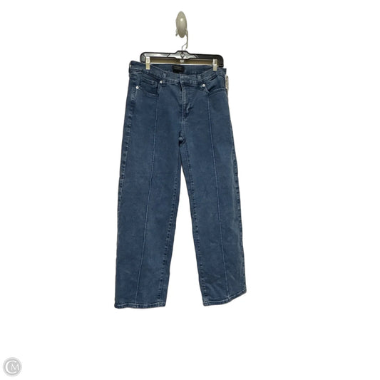 Jeans Straight By Banana Republic In Blue Denim, Size: 10
