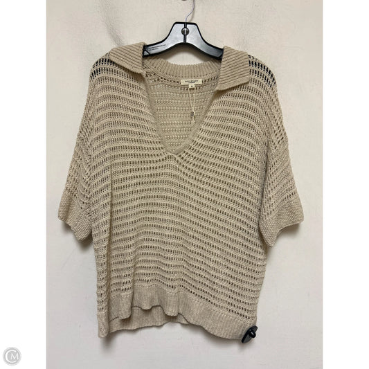 Sweater Short Sleeve By Max Studio In Tan, Size: M
