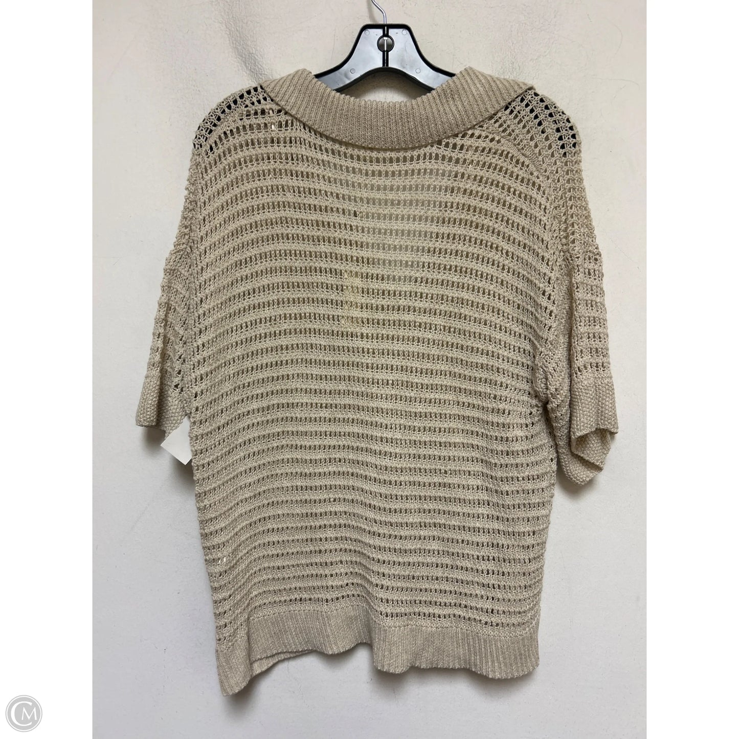 Sweater Short Sleeve By Max Studio In Tan, Size: M