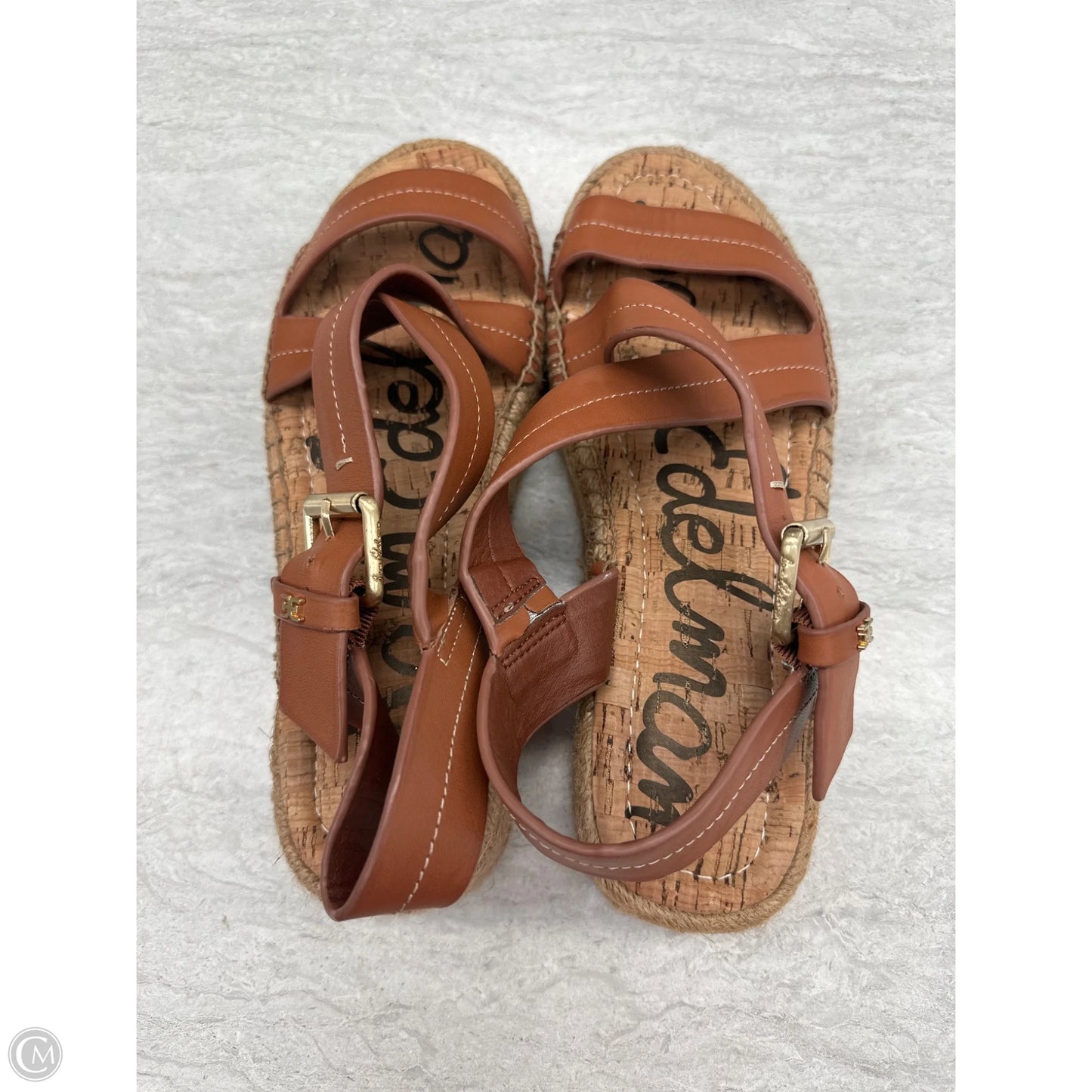 Sandals Heels Block By Sam Edelman In Brown, Size: 8.5