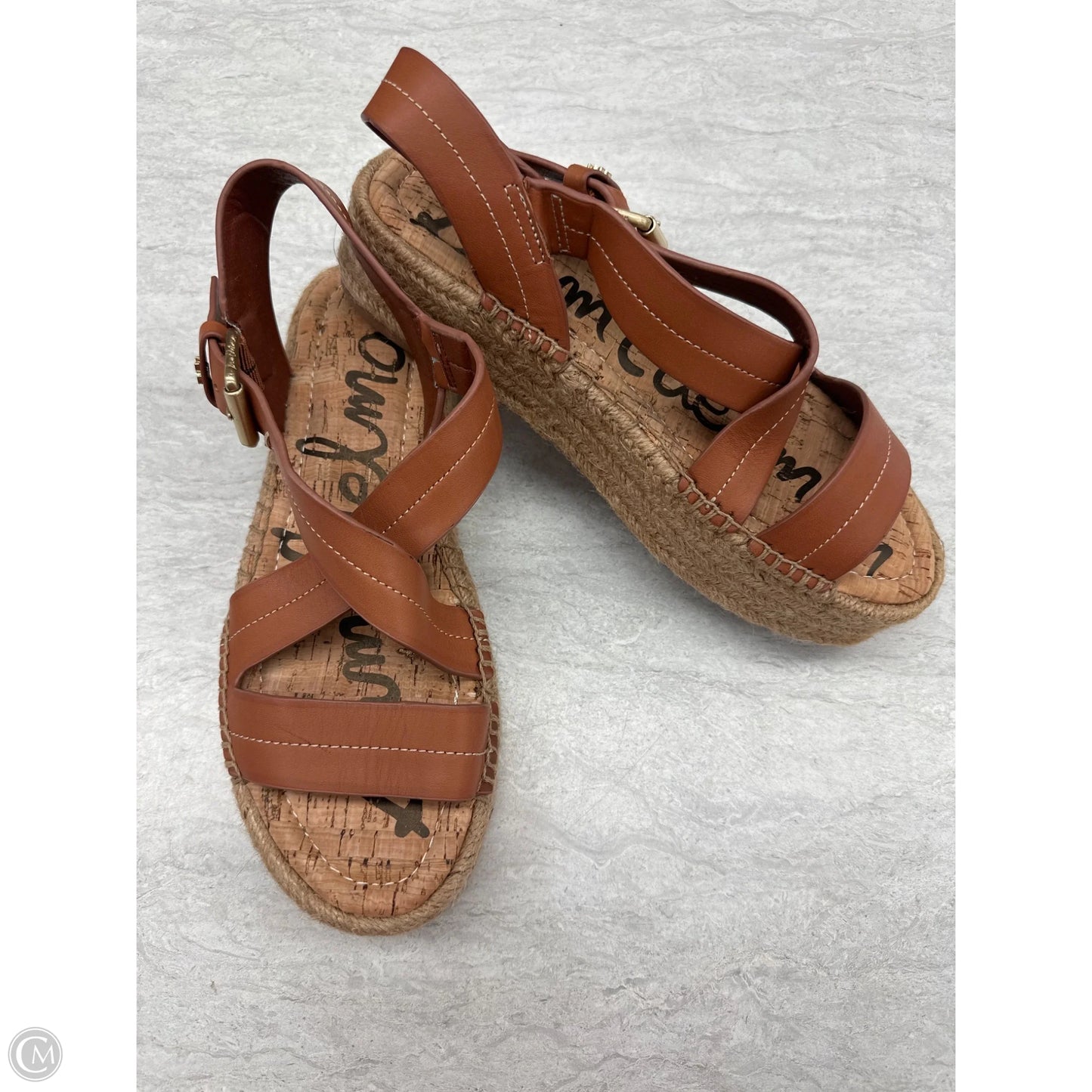Sandals Heels Block By Sam Edelman In Brown, Size: 8.5
