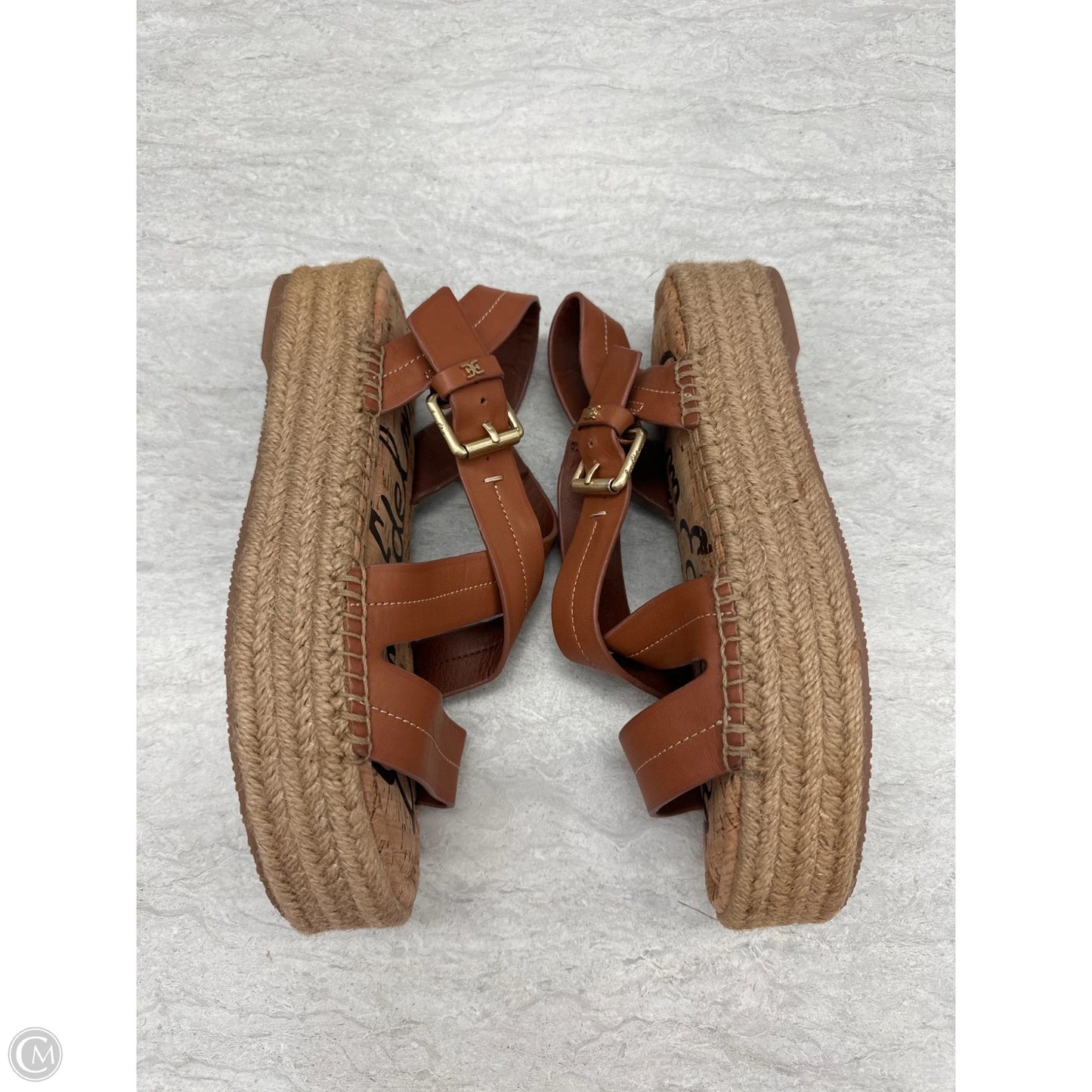 Sandals Heels Block By Sam Edelman In Brown, Size: 8.5