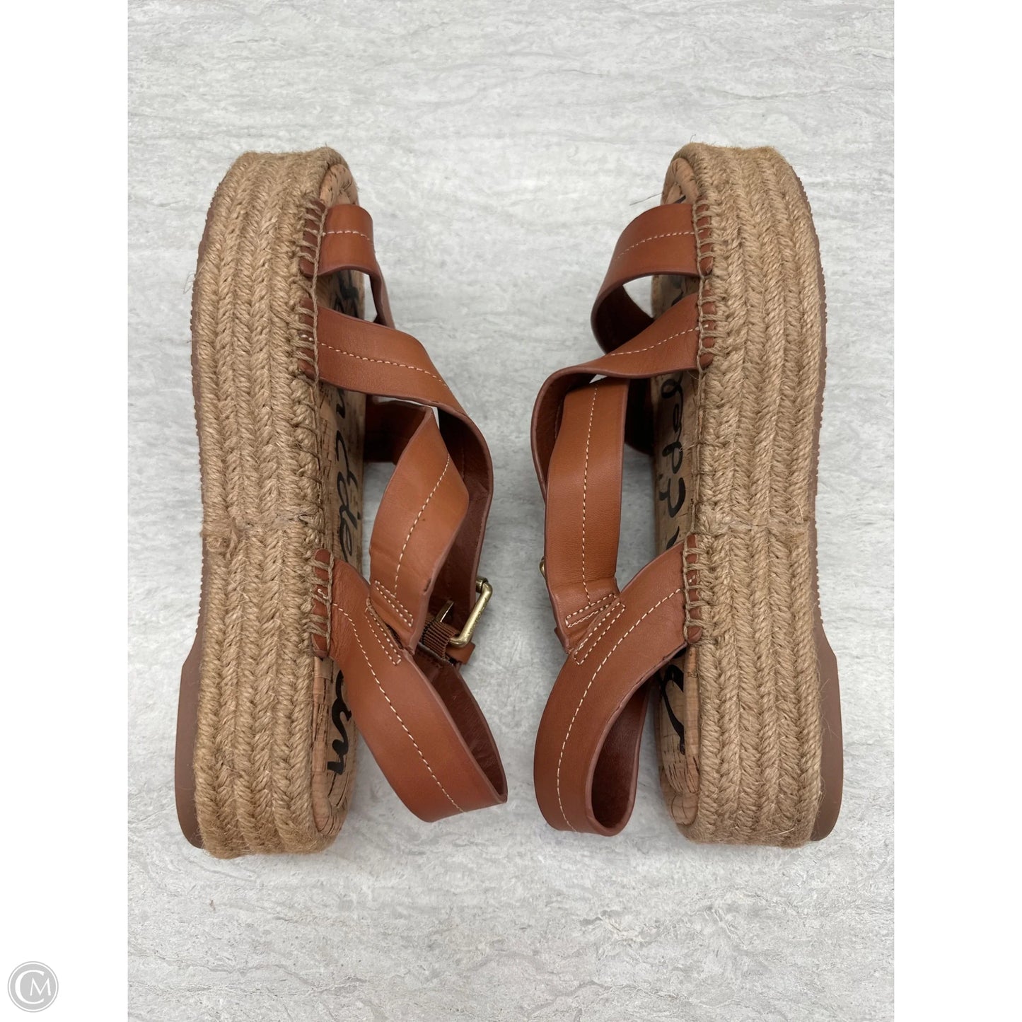 Sandals Heels Block By Sam Edelman In Brown, Size: 8.5