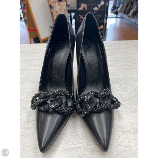 Shoes Designer By Karl Lagerfeld In Black, Size: 7.5