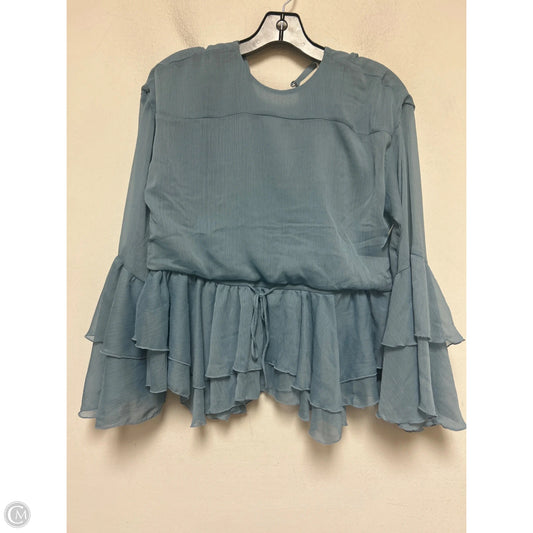 Top Long Sleeve By Anthropologie In Blue, Size: Xxs