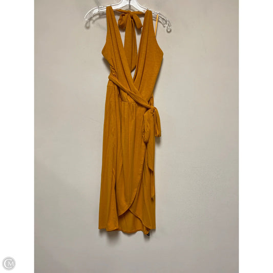 Dress Casual Midi By White House Black Market In Yellow, Size: Xl