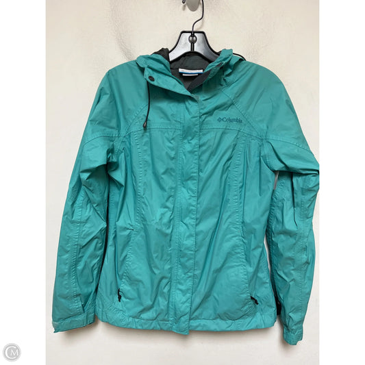 Jacket Windbreaker By Columbia In Aqua, Size: S