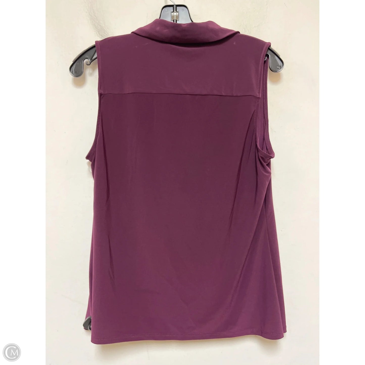 Top Sleeveless By Tommy Hilfiger In Maroon, Size: M